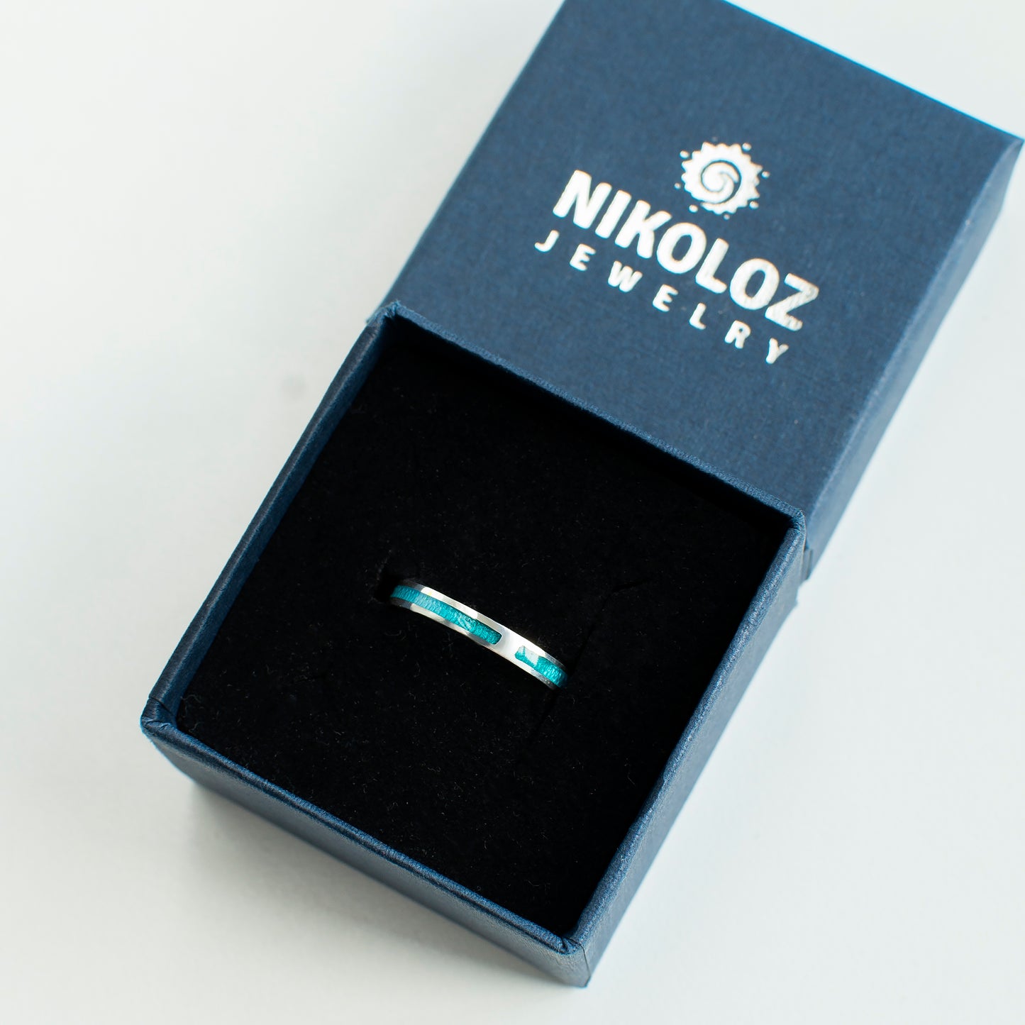 Unisex Ring, Enamel Band Ring, 3mm 1 pcs