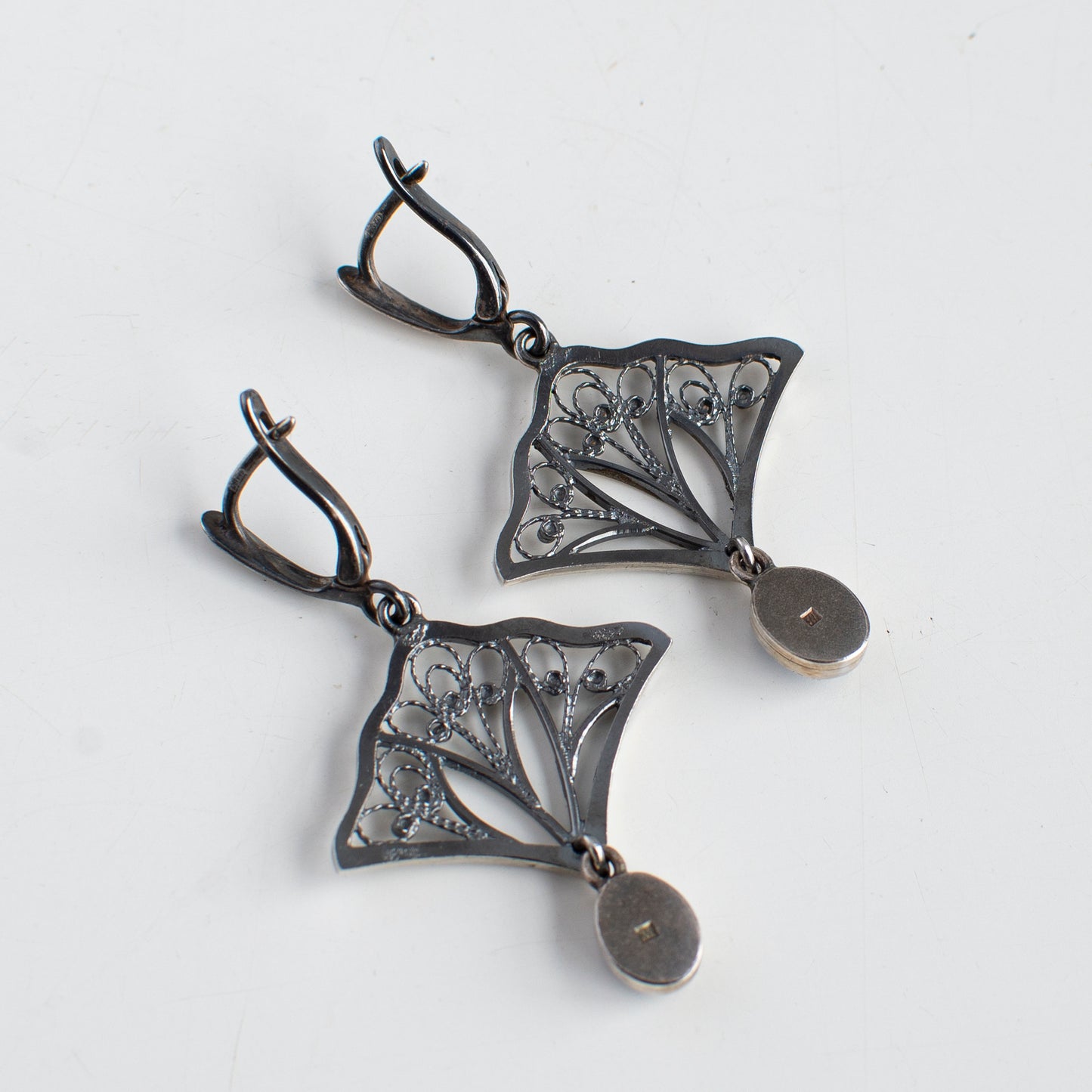 Filigree Earrings With Kyanite Stones