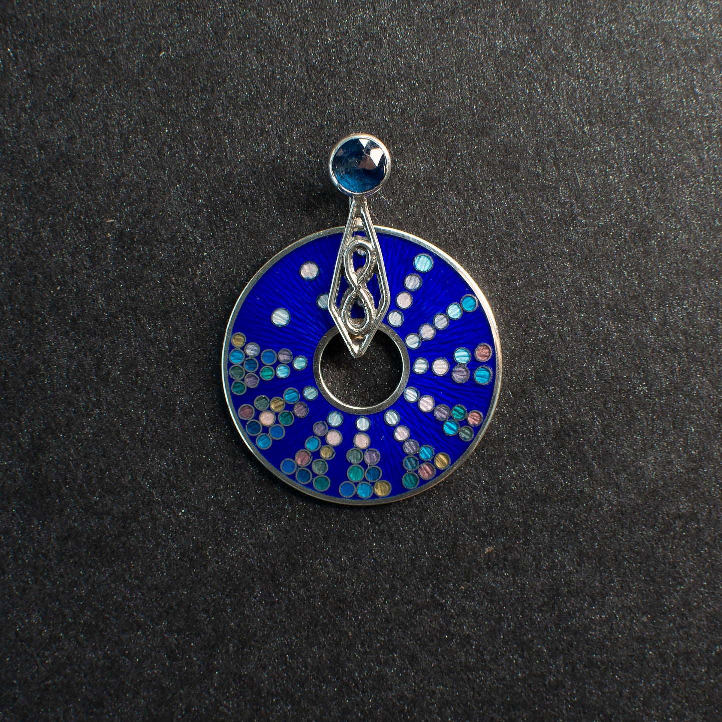 "Eternity" Cloisonne Enamel Necklace With Kyanite