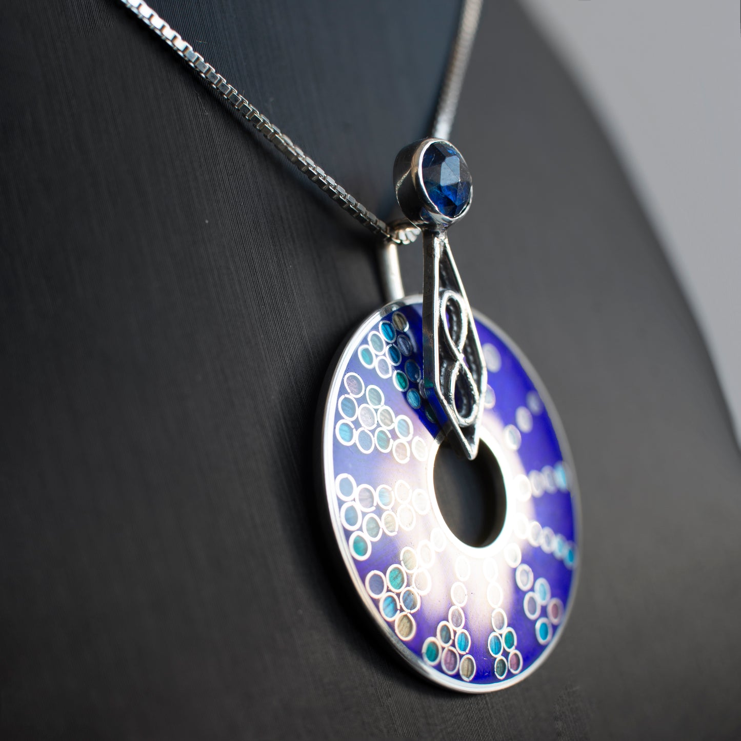 "Eternity" Cloisonne Enamel Necklace With Kyanite