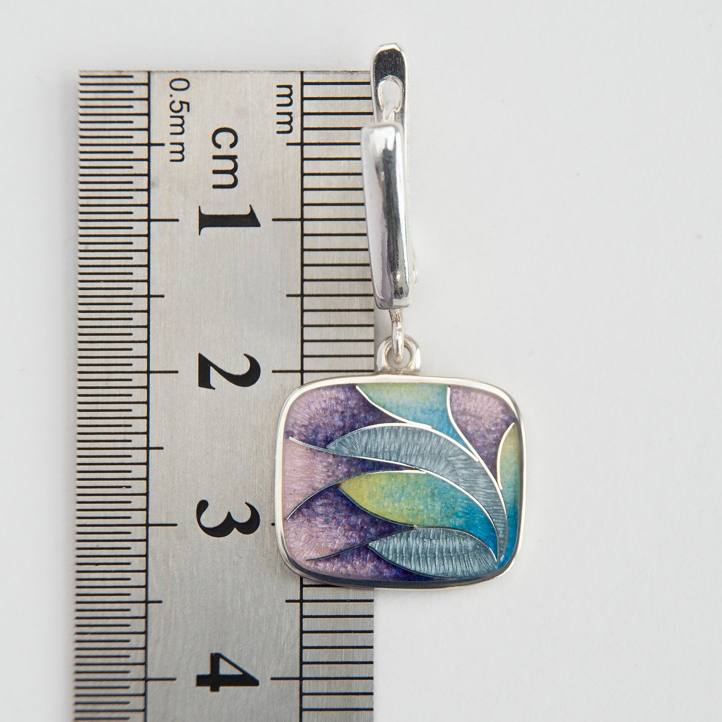 Crocus Paradise Cloisonné Enamel Earrings