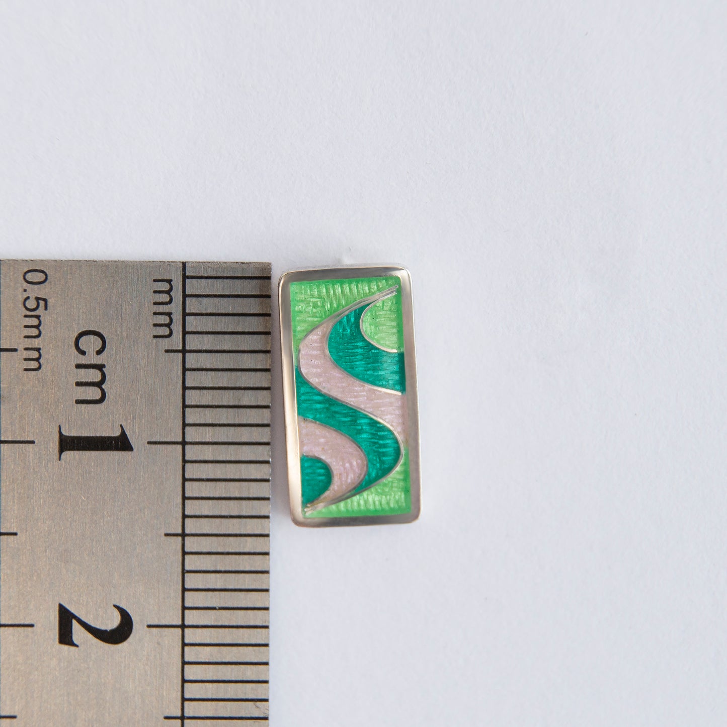 Lime Rectangle Stud Earrings