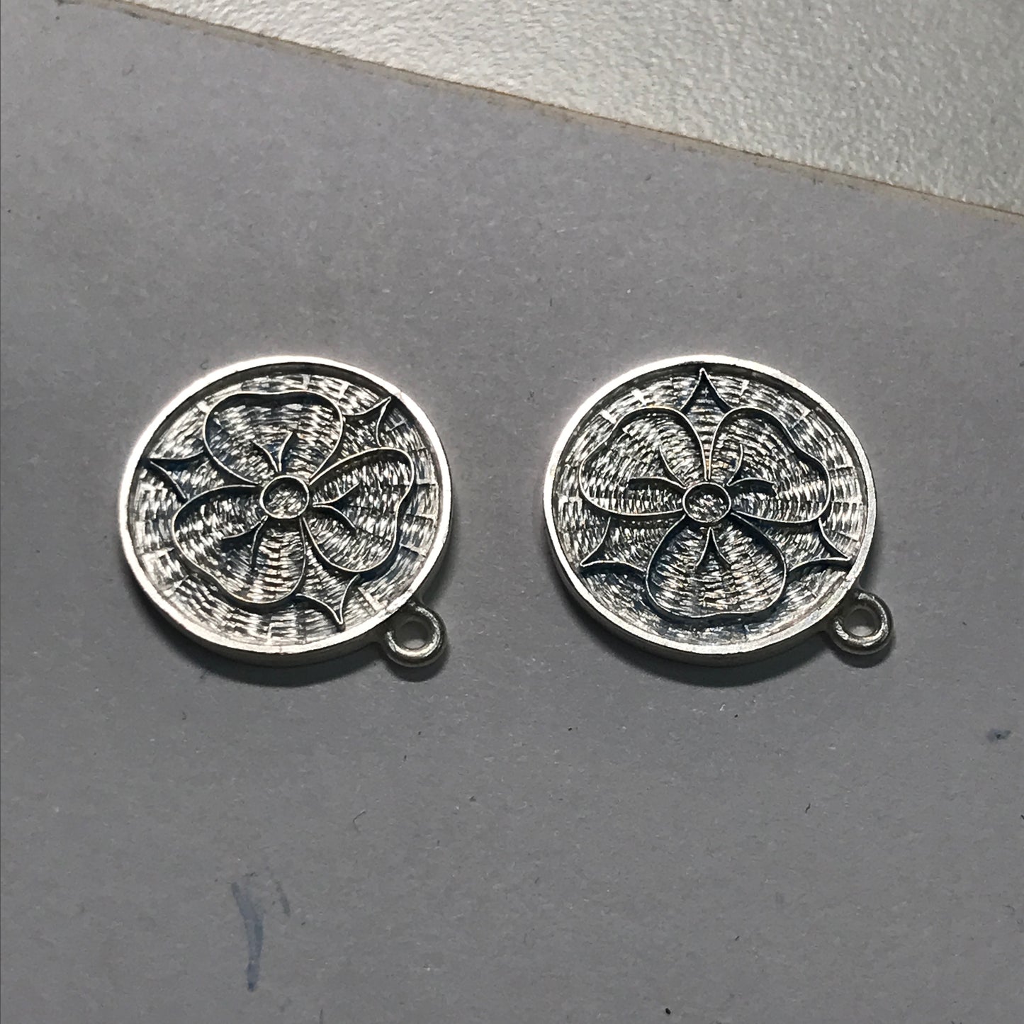 Viola Round Cloisonné Enamel Earrings