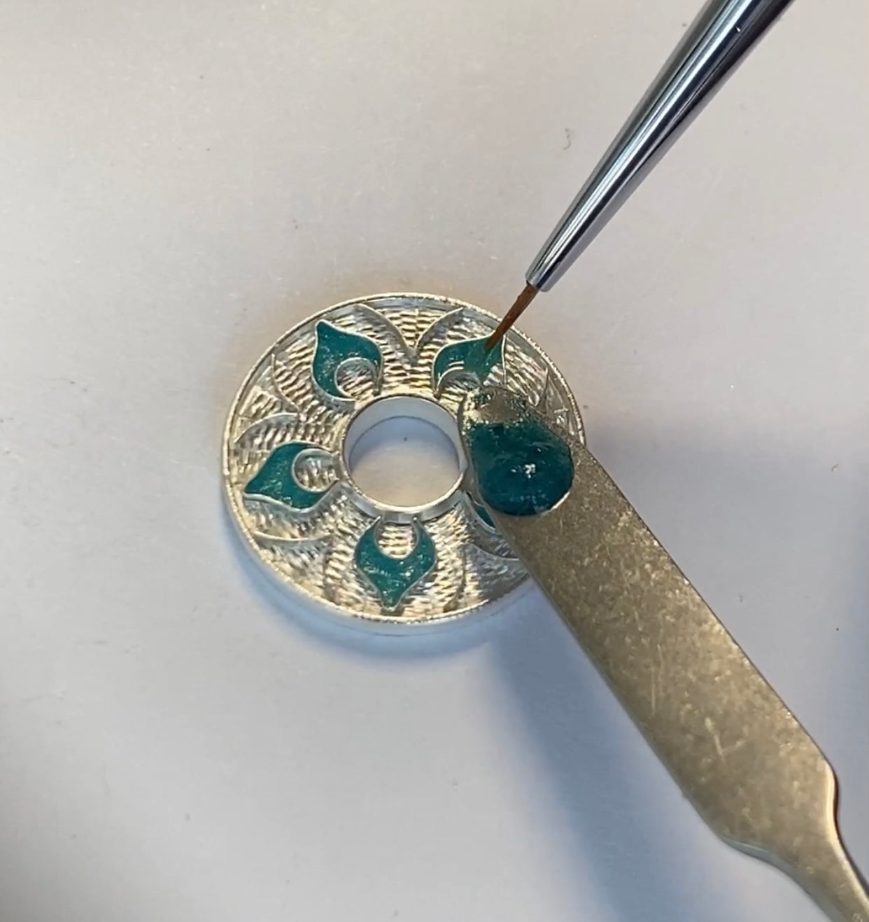 Purple Mandala Cloisonné Enamel Reversible Earrings