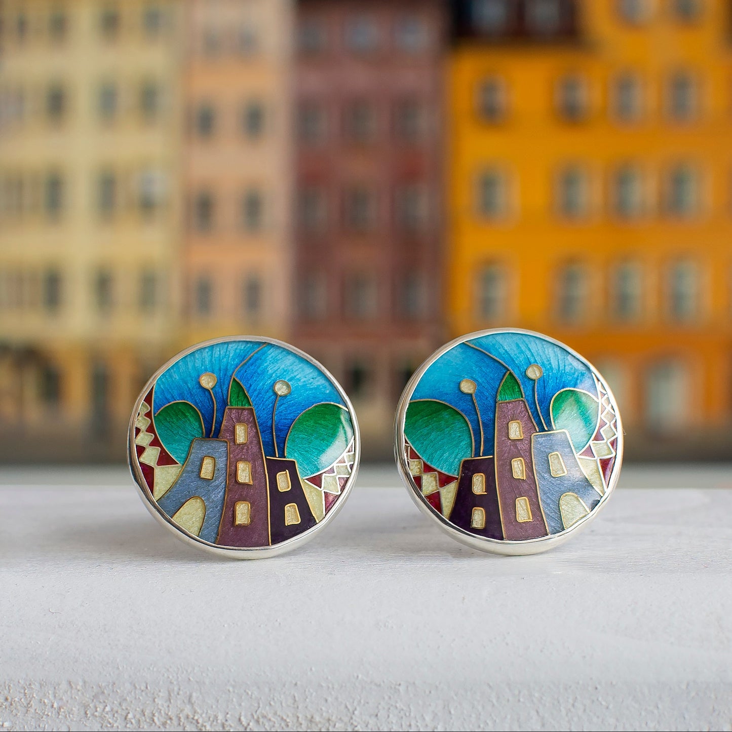 Custom made sufflinks "Fable Town"