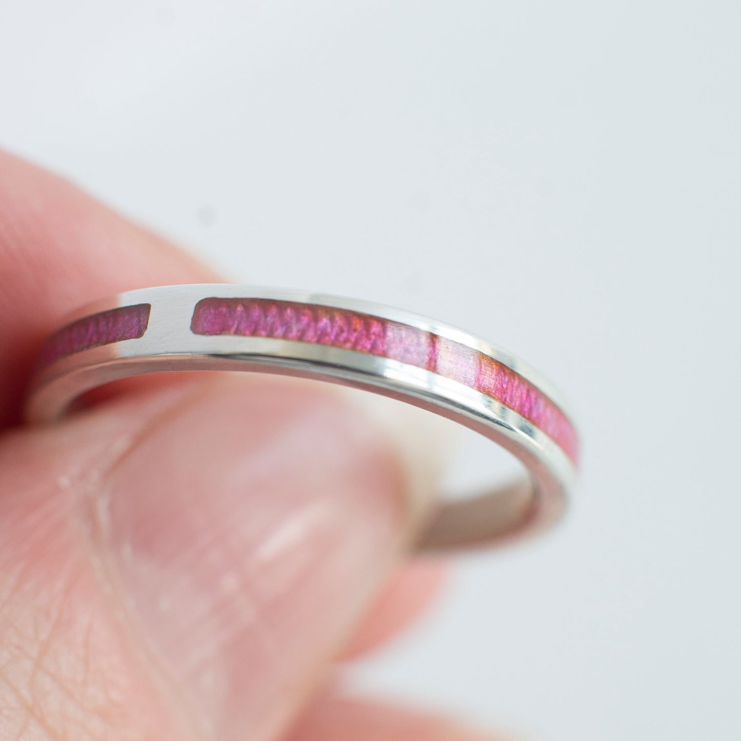 Unisex Ring, Enamel Band Ring, 3mm 1 pcs