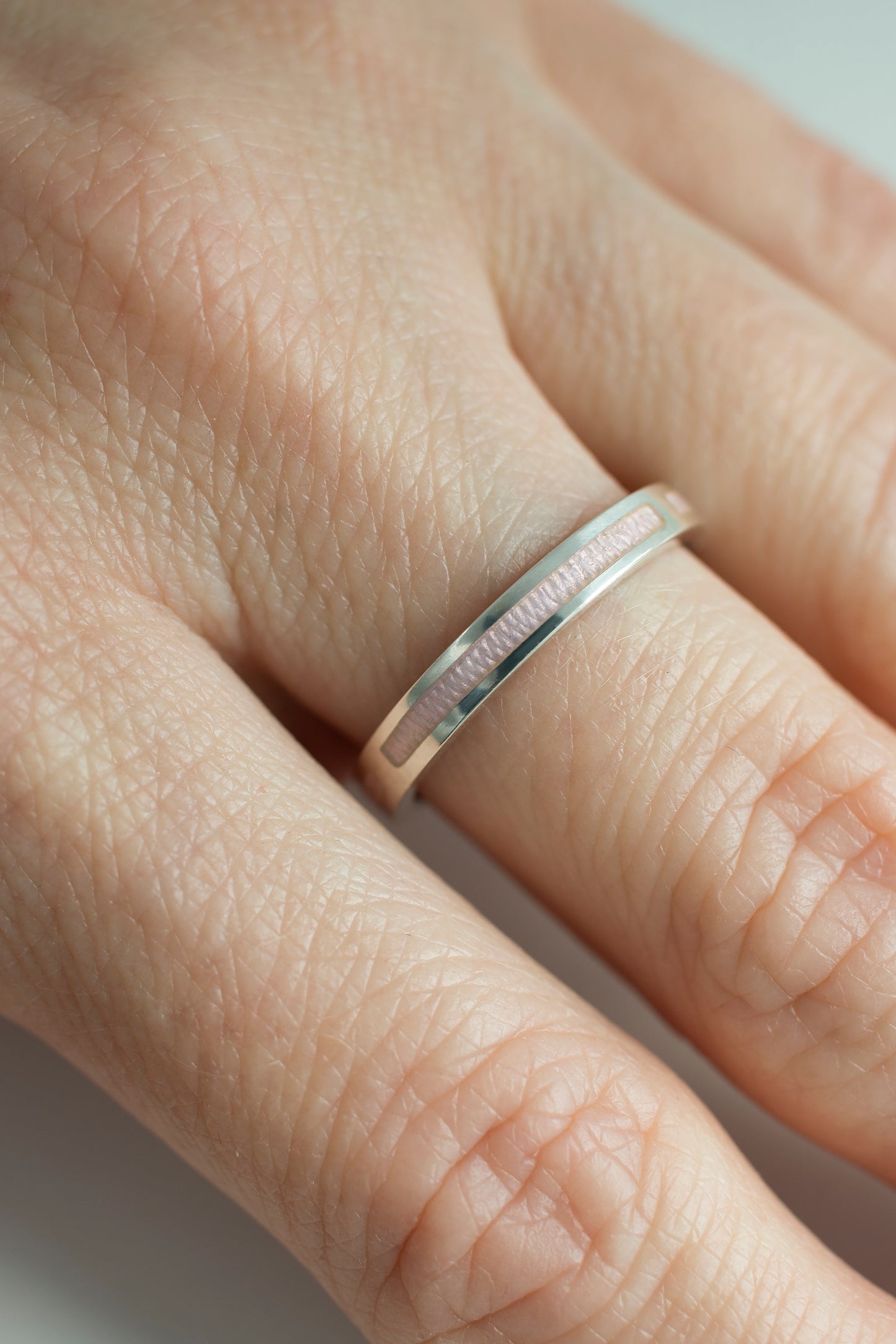 Unisex Ring, Enamel Band Ring, 3mm 1 pcs