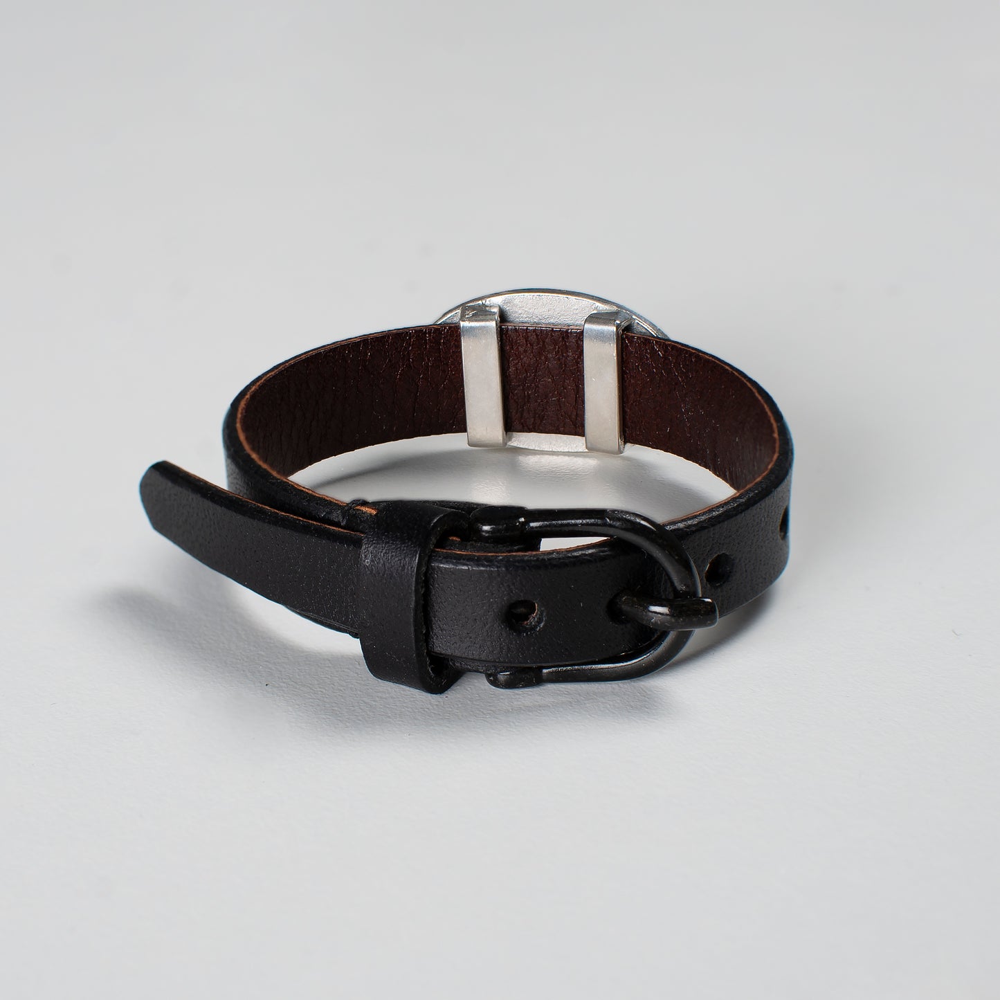 Bracelet With Enamel: Rose Quartz, Sterling Silver, Cloisonne Enamel, Leather Cord