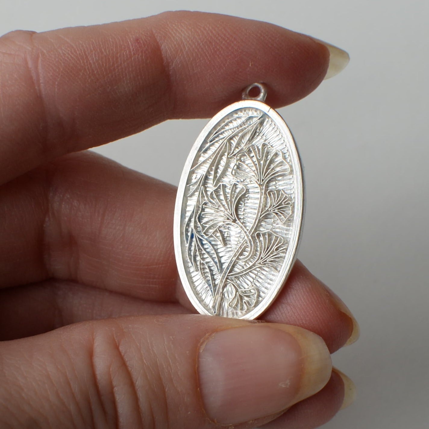 Cloisonne Enamel Pendant, Ginkgo Tree
