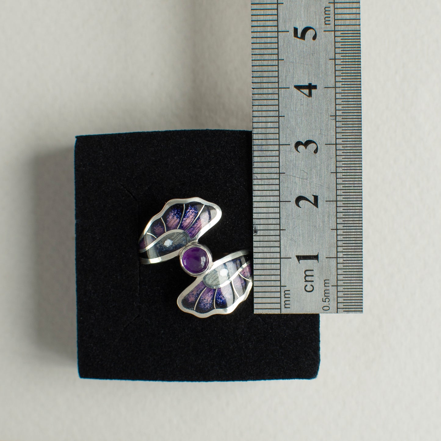 Purple Butterfly Wings Ring With Amethyst Stone