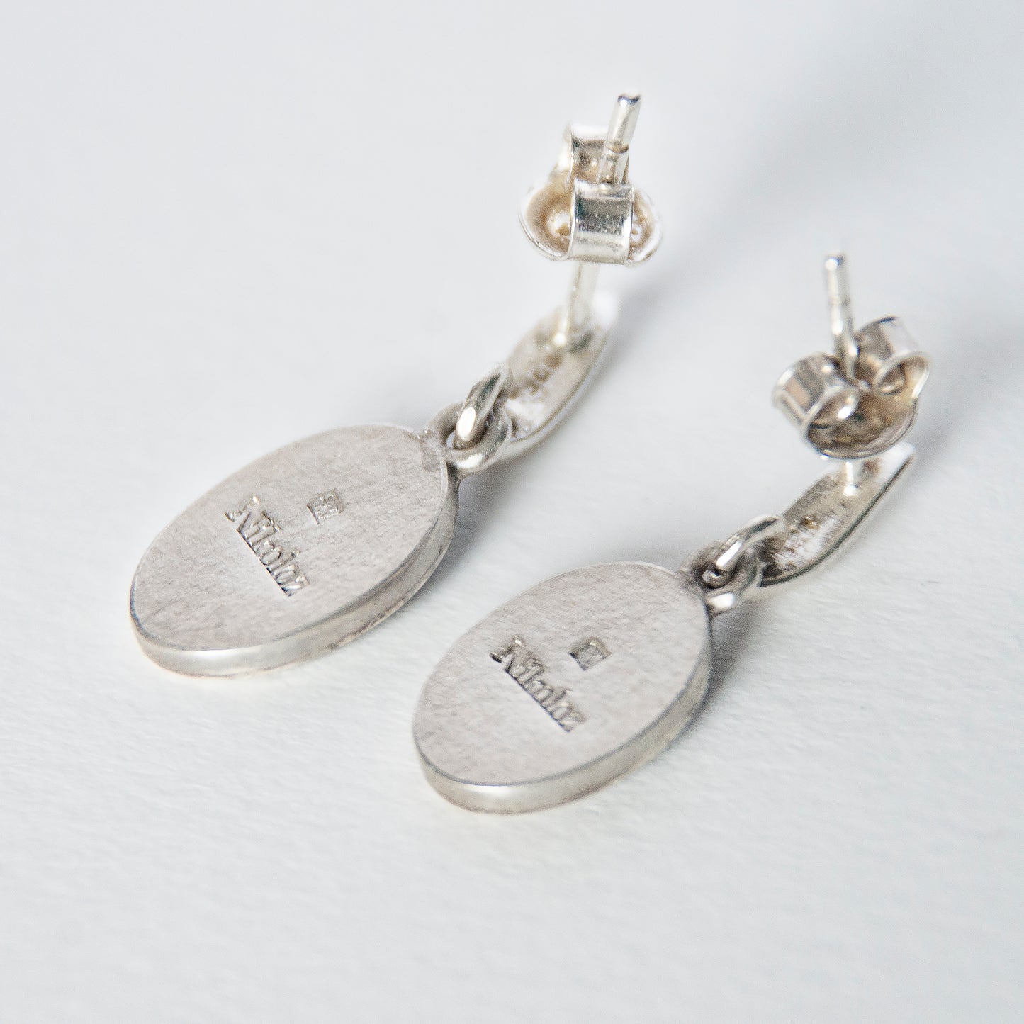 Oval Drop Stud Cloisonné Enamel Earrings