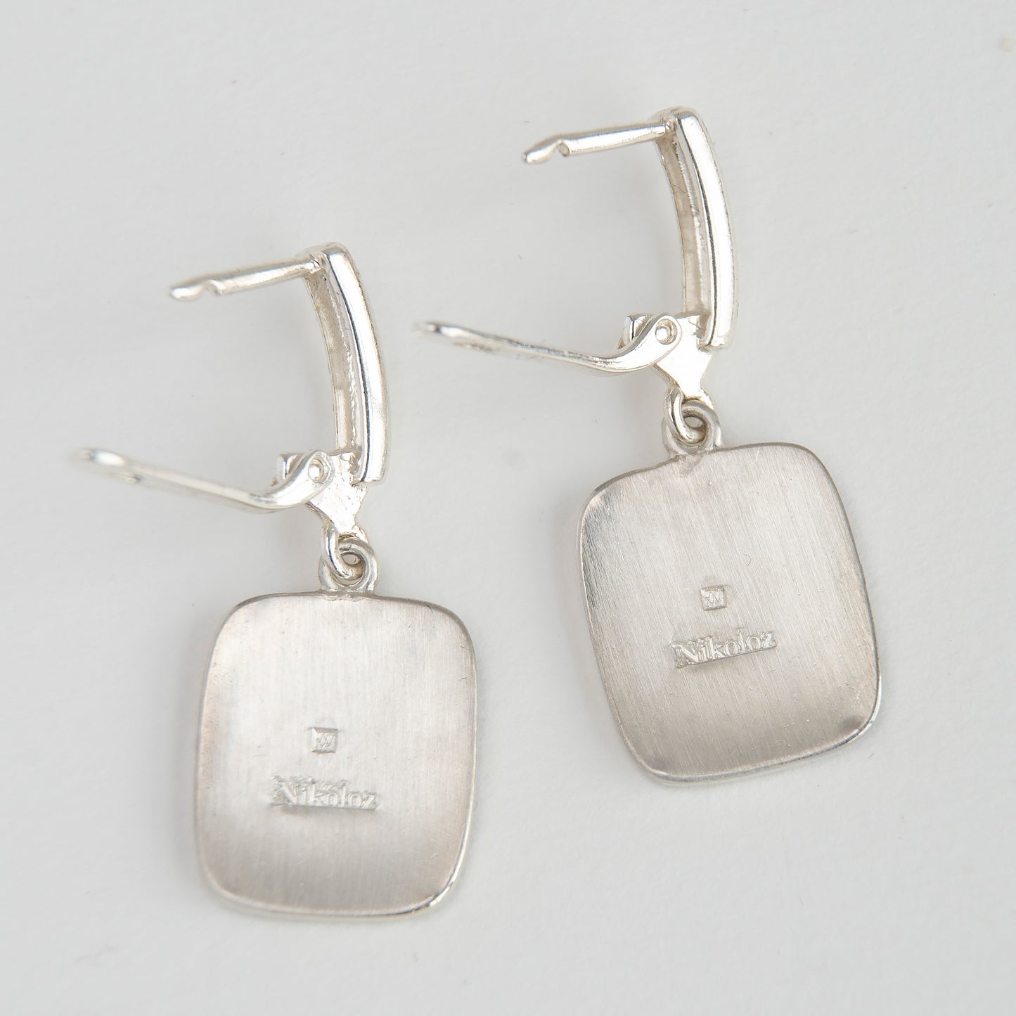 Cloisonné Enamel, Sterling Silver Earrings "Sunflower"
