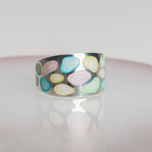 Spotted Champlevé Enamel Ring