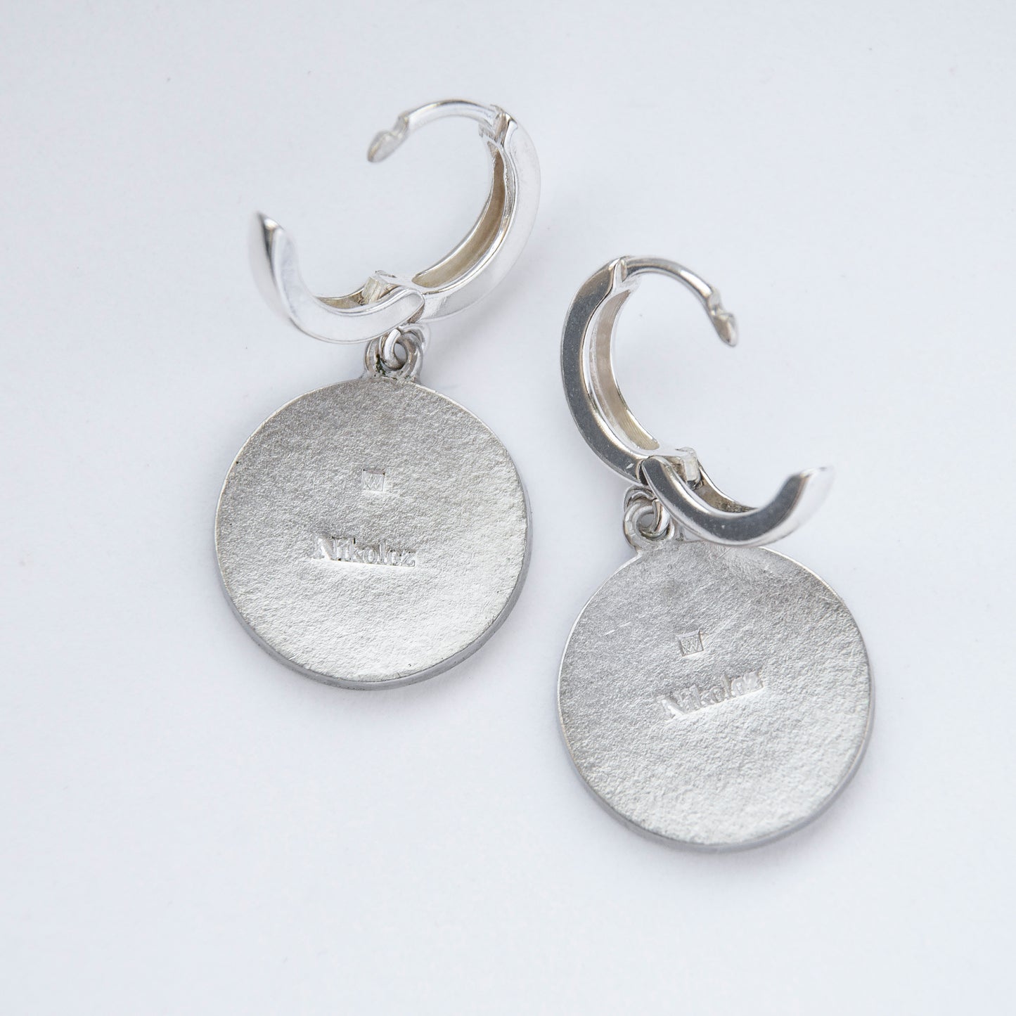 Cloisonné Enamel, Silver, Cute Earrings "Viola"