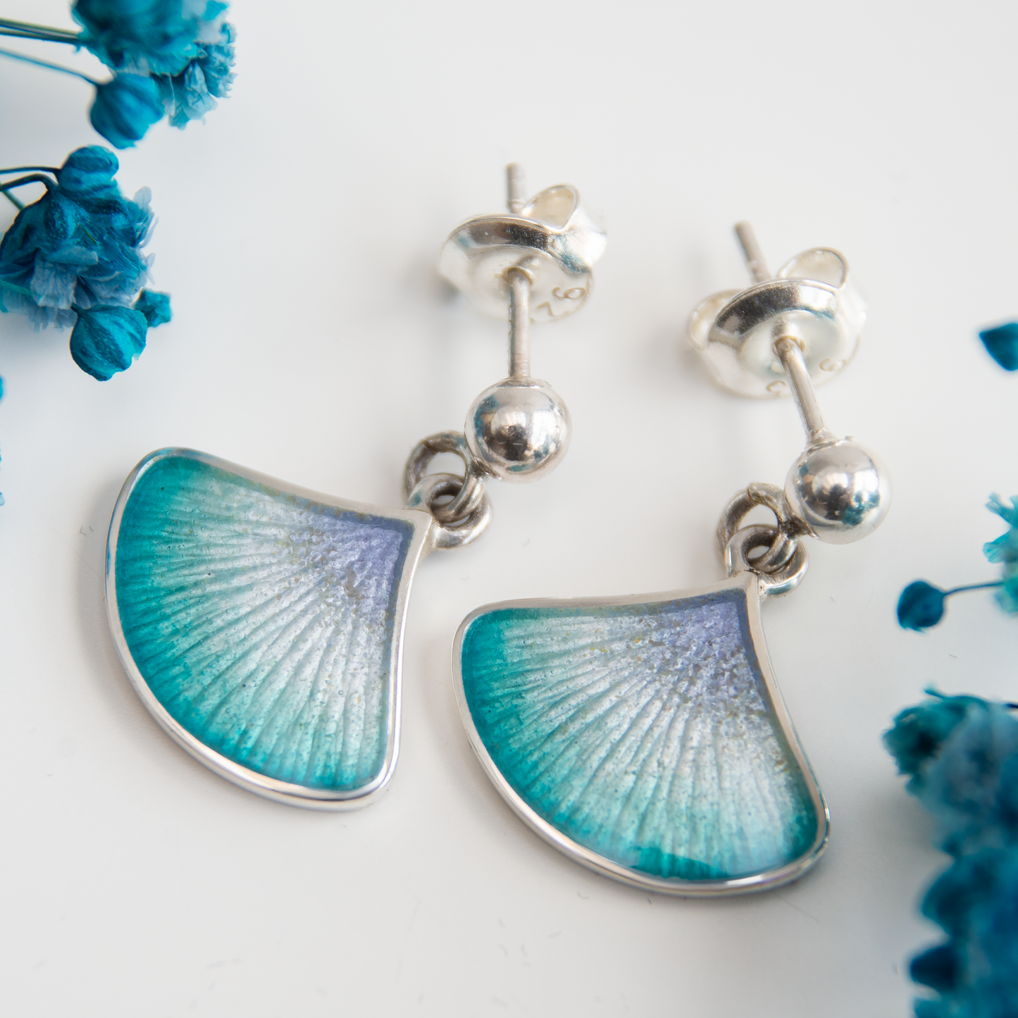 Blue Lagoon Enamel Earrings