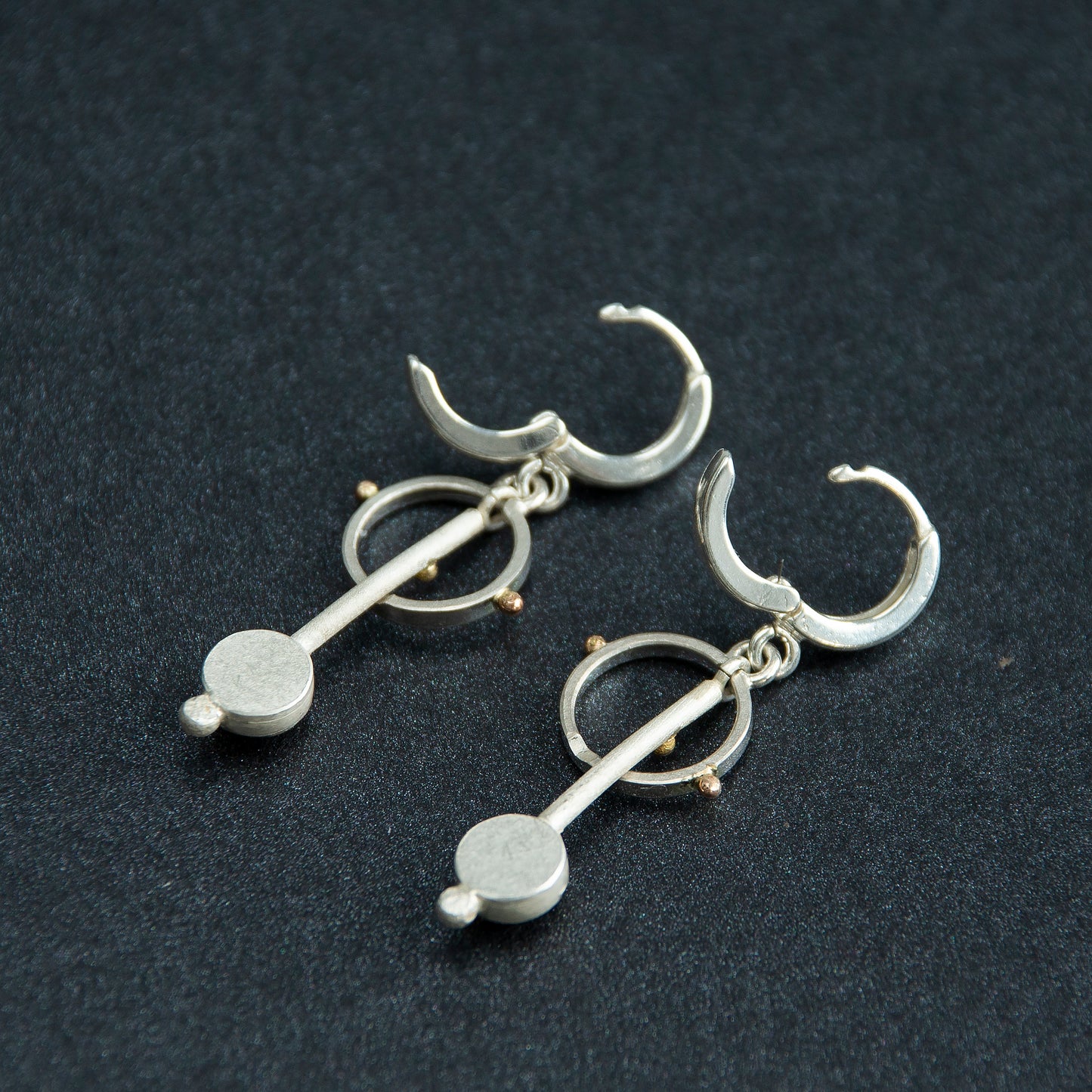 Long Drop Minimalist Earrings With Citrine Stone And Gold Beads