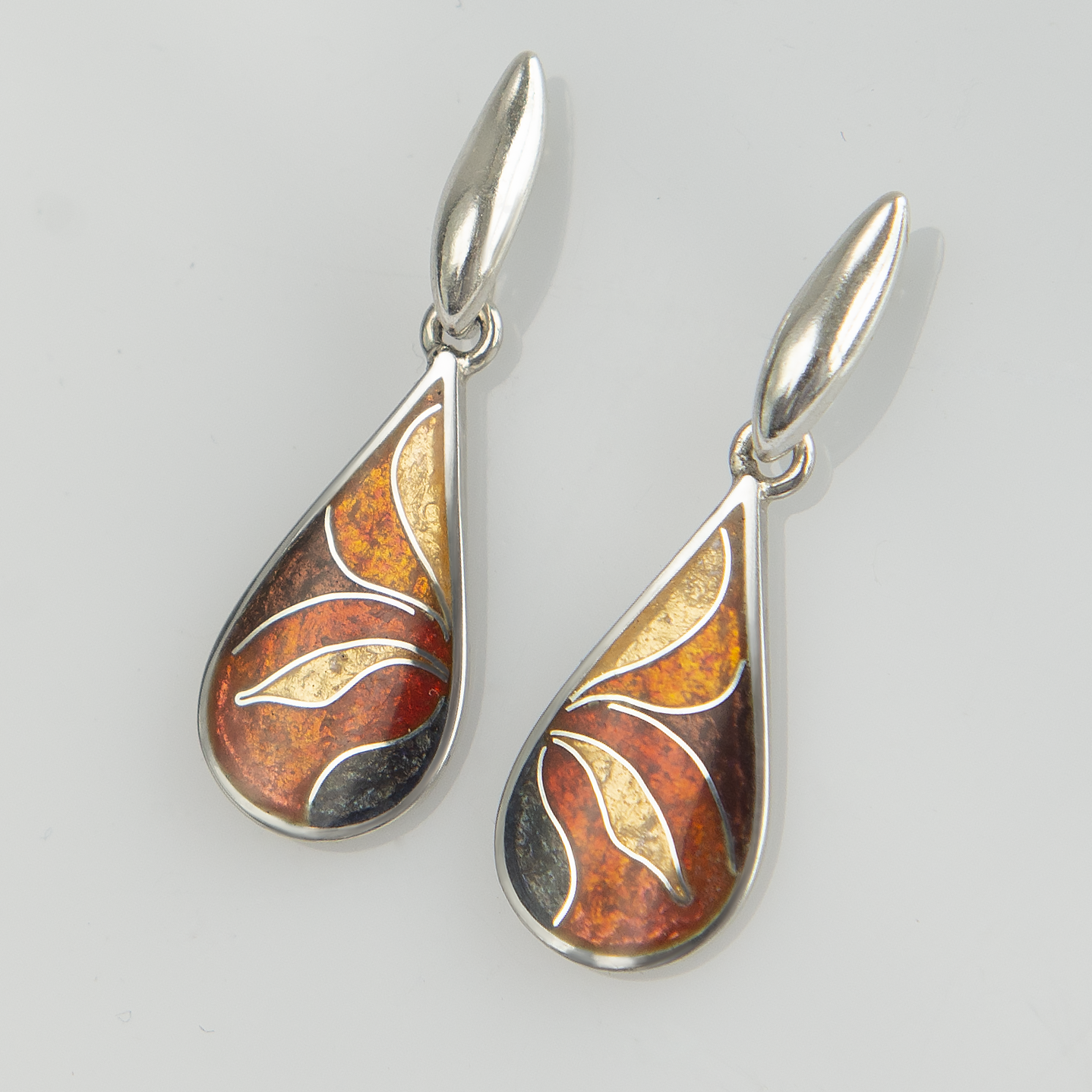 Genuine 2025 cloisonne earrings