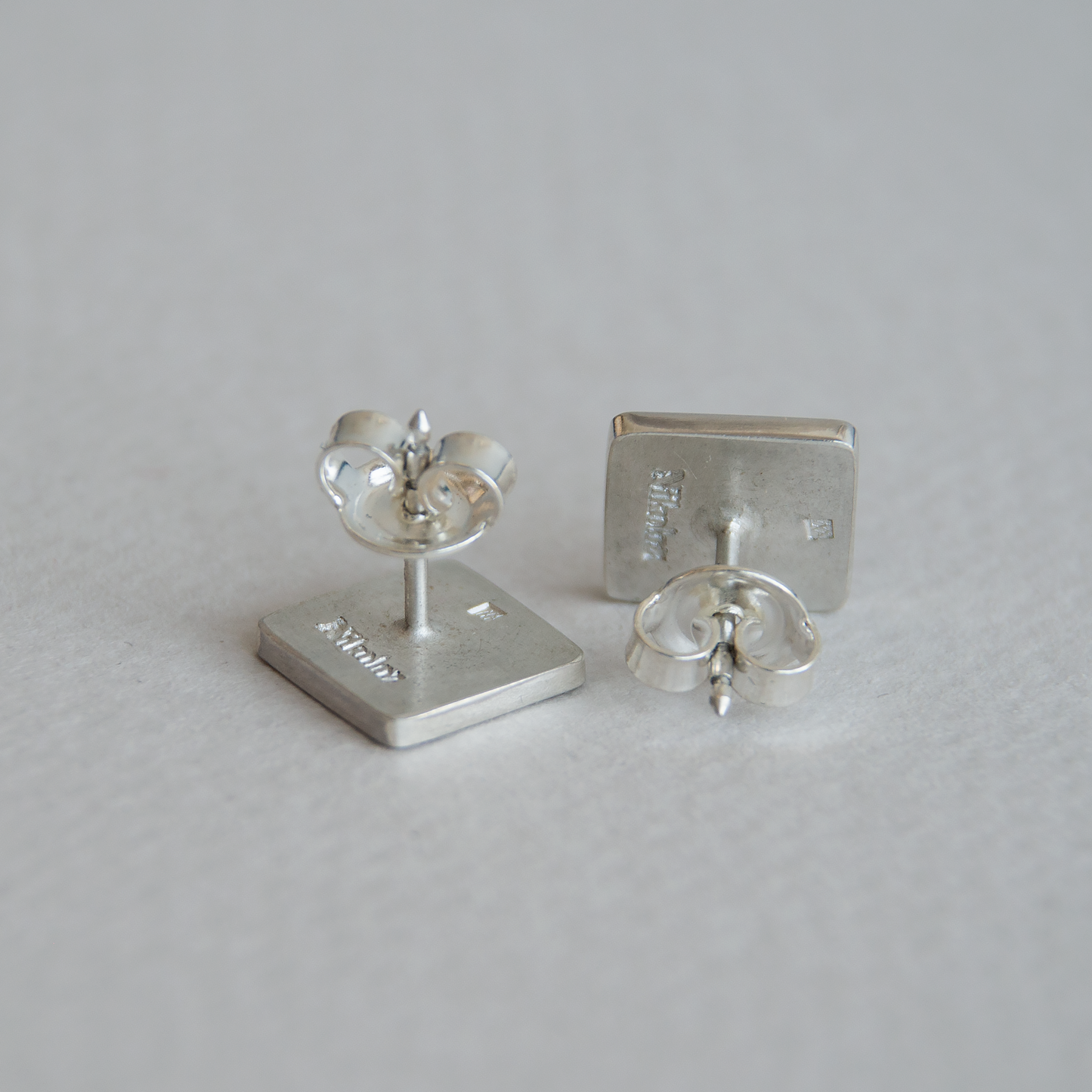Geometric Cloisonné Enamel Square Earrings