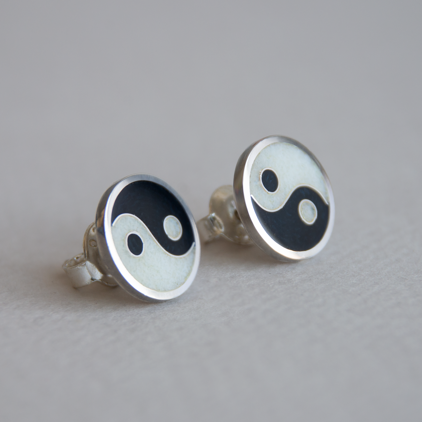 Yin And Yang ☯️  Cloisonné Cute Enamel Earrings